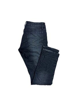 Tripp NYC Mens Crinkle Texture Skinny Jeans Dark Wash Blue Size 32X29 Distressed